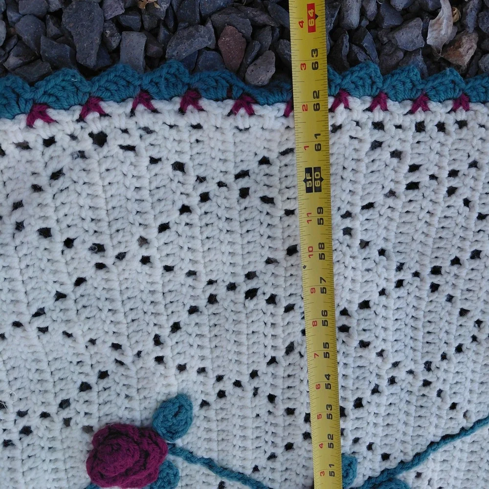 Handmade crochet throw